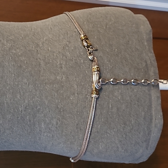 Brighton Accessories - Brighton Boho Style Sliver & Brass Chain Belt